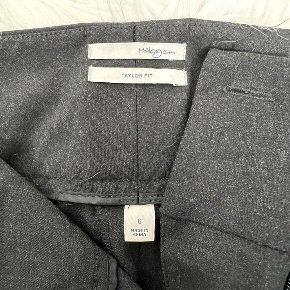 Halogen Taylor Fit Dark Gray Wide Leg Trouser Dress Pants Career Womens 6 - Picture 4 of 9